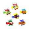 Cute Colorful Mini Fish Charm Glass Pendant DIY Handmade Craft Supplies Hanging Ornament for Aquarium Fish Tank Decor Accessory