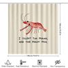 Shrimp Bathroom Decor Ocean Theme Shower Curtain Sea Life Coastal Decor Waterproof Fabric Washable Shower Liner Home Decor