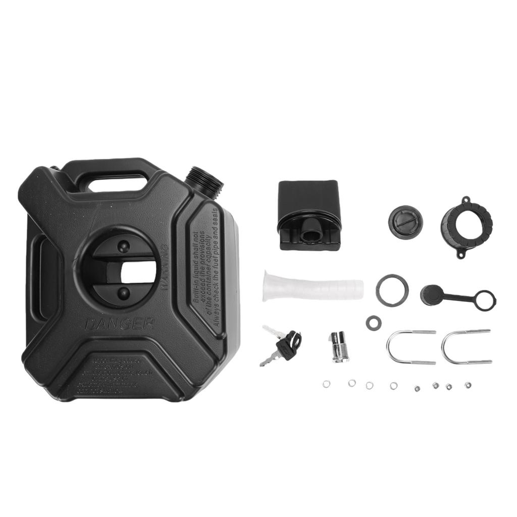 Tragbarer Kraftstofftank mit Verriegelungsbefestigung, verbesserte Halterungsbefestigung, 2 Schlüssel, 3L, Universell für Motorrad, Auto, SUV, ATV