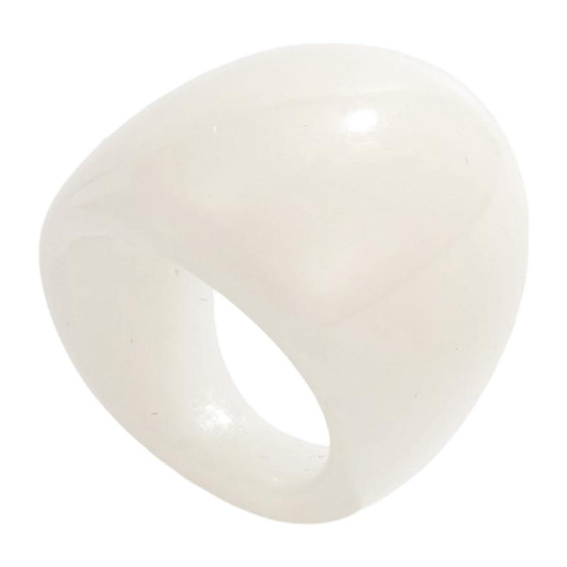 Delicate Textured Wide Band Rings Comfort Fit Stylish Finger Stacking Rings Resin Texture Layering Accessory for Daily