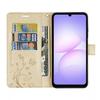 Protective Case - BOOLING - Samsung Galaxy A07 - Synthetic Gold Leather Plant Pattern - 2 Glasses