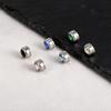 Vnox Magnetic Zircon Stud Earrings for Men, 8mm Stainless Steel Non-Pierced Clip Earrings, Hypoallergenic Punk Rock Jewelry Gift