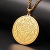 Dawapara Koning Profeet Salomo Zegel Ketting Davidster Religieus Bescherming Amulet Roestvrij Staal Sieraden