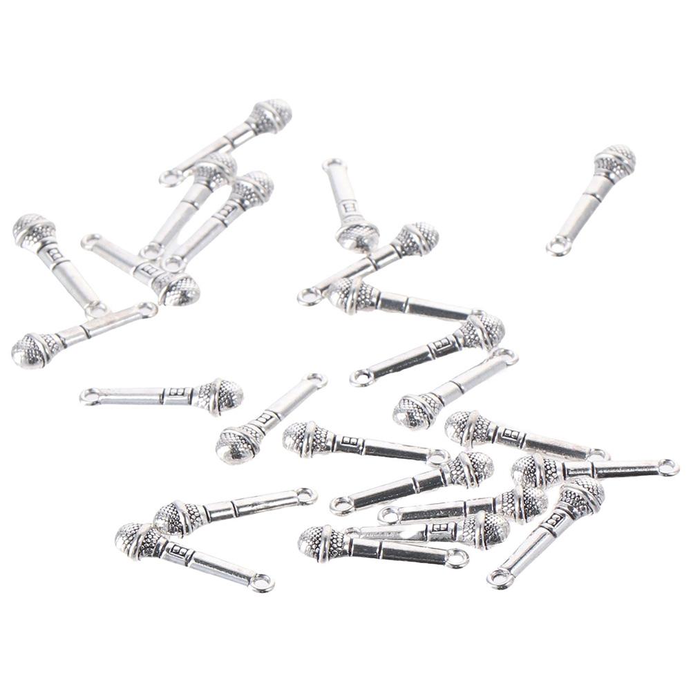 50 Stück 24x7mm Mikrofon Anhänger Antik Silber Tibetische Anhänger Vintage Anhänger Armband