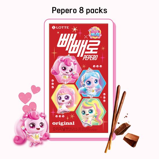 Lotte Pepero X Catch! Teenieping Limited Edition (Original / White Cookie) 8-Pack (4 Options)