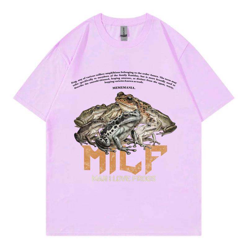 Man I Love Frogs Funny Meme Graphic T Shirts Mens Women Vintage Fashion Short Sleeve T Shirt Summer Casual Loose Cotton Tshirt