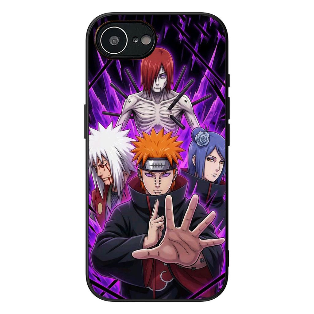 Cartoon Konan Narutos Pain Sasuke Handyhülle für Apple iPhone 16 17 Air 14 15 Pro Max Plus 16+ 16E 14+ ProMax Schutzhülle