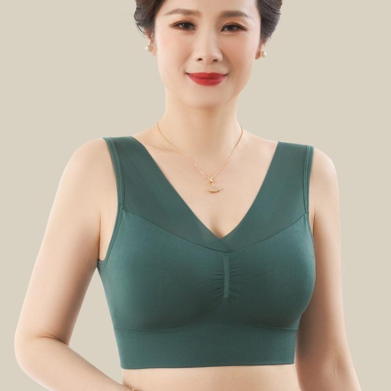 Women S Vest Style Wireless Thin Sports Bra No Trace For Middle Aged Women