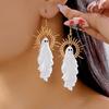 2 Pairs Playful Haunted Earrings Festival Jewelry with User Friendly Alloy Drop Earrings for Women Halloween Event