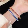 Retro Court Style Zircon Clasp Bracelet: Colorful Light Luxury Design