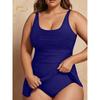 Tankini Plus Size Swimsuit Woman 2025 Sexy Bikini Big Size Swimwear Women One-Piece Swimming Suit Beach Wear Bath Suits Monokini