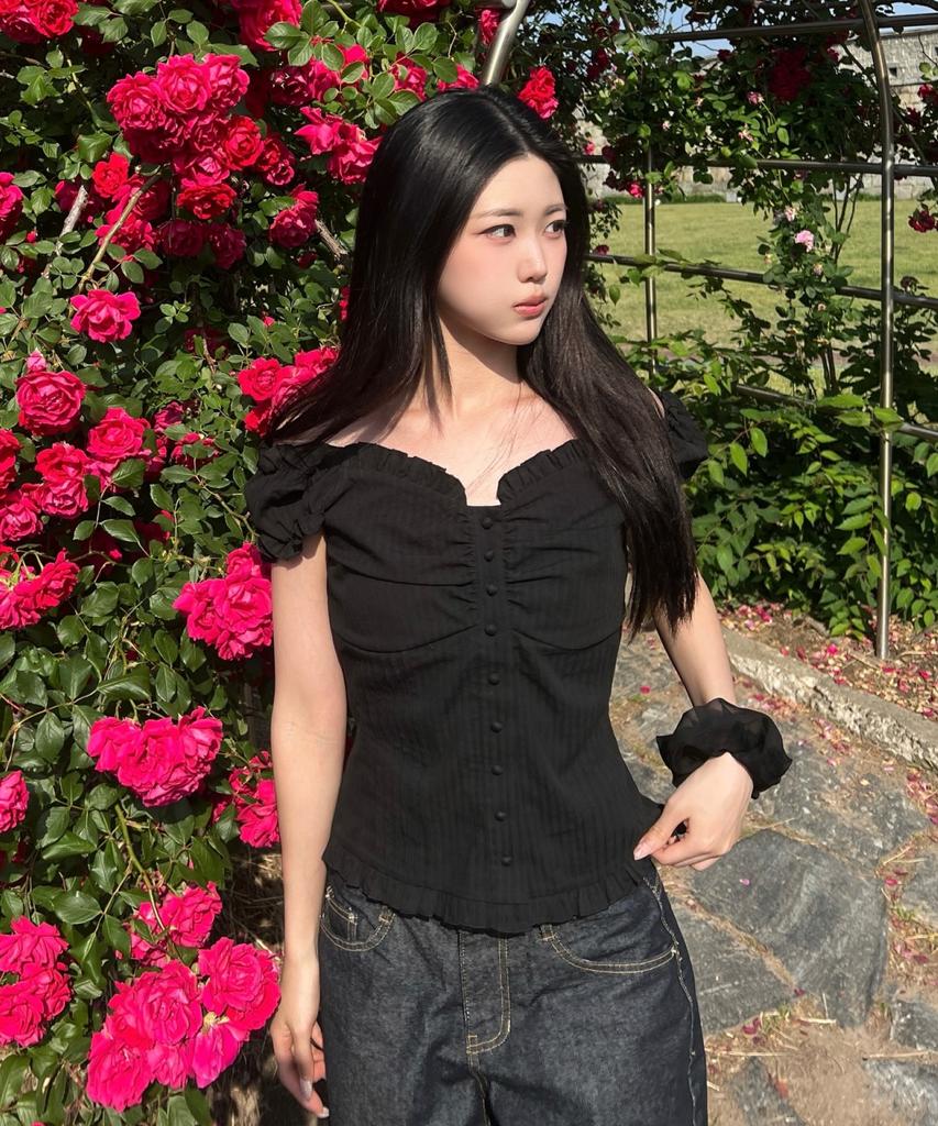 LOTSYOU Lotsyou_Ella Blouse Black