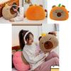 Adorable New Cartoon Capybara Plush Pillow Soft Cushioned Toy In Brown Pink Orange