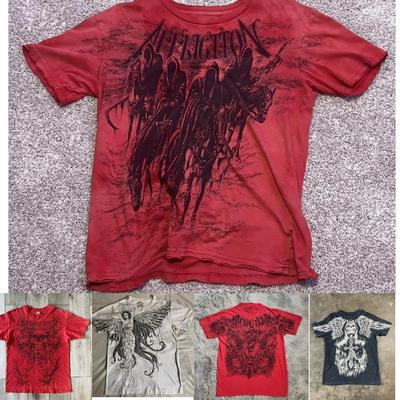 Affliction Vintage T-shirt Oversized Y2K Γοτθικό Streetwear Ανδρικό Γυναικείο Unisex Ρετρό Rock T-shirt Top