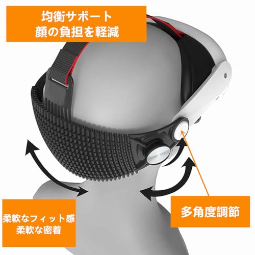 LICHIFIT Soft Head Strap for Meta Quest 3/3S, Comfortable, Soft Cushioned, Lightweight and Breathable, Replacement for Elite Straps, VR Hardware Acces