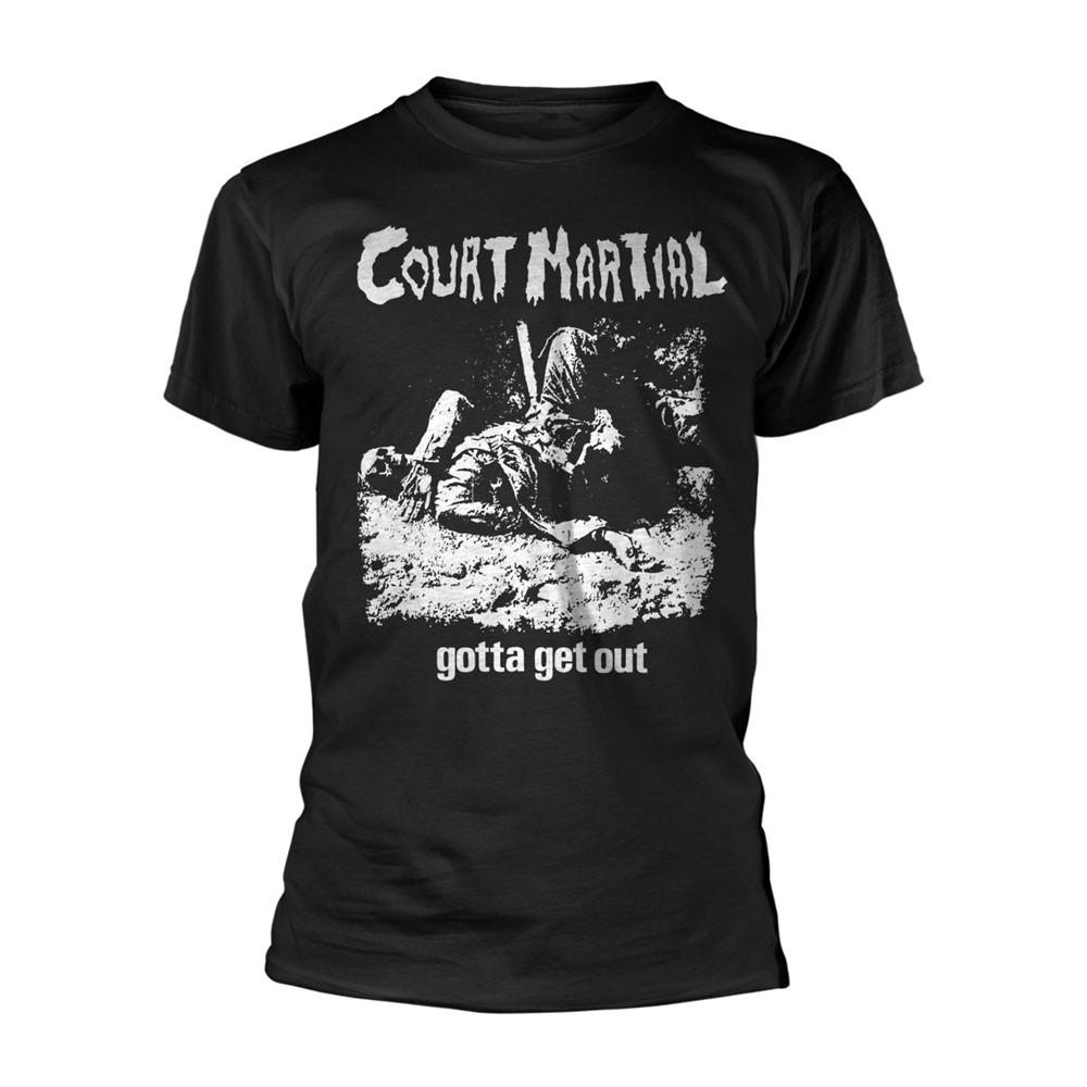 Men's Court Martial Get Out T-shirt Medium Black