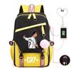 3 Piece School Backpack Set for Students Large Capacity Oxford Cloth Schoolbag with Shoulder Strap and Pencil Case