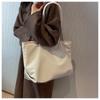 Solid Colored Cloth Bag Female Student Shoulder Bag Simple and Large Capacity Tote Bag Commuting Handbag