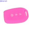 Jingyuqin 3 Buttons Silicone Remote Key Fob Case Cover For Renault Duster Sandero Logan Clio Captur Laguna Scen 2015 2016 2017