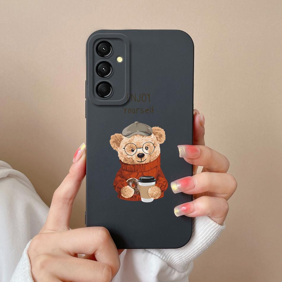 For Samsung Galaxy M35 5G Case Cute Cat Full Coverage Phone Shell For Samsung M 35 Anti Drop Soft Liquid Silicone Back Covers