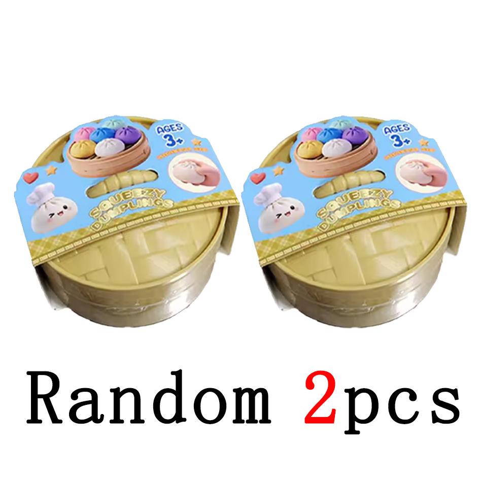 A Soft Maltose Dumpling Squishy: Transparent Colorful Squeeze Toy, Asmr Stress Relief Ball, Sensory Fidget Toy For Kids Adults