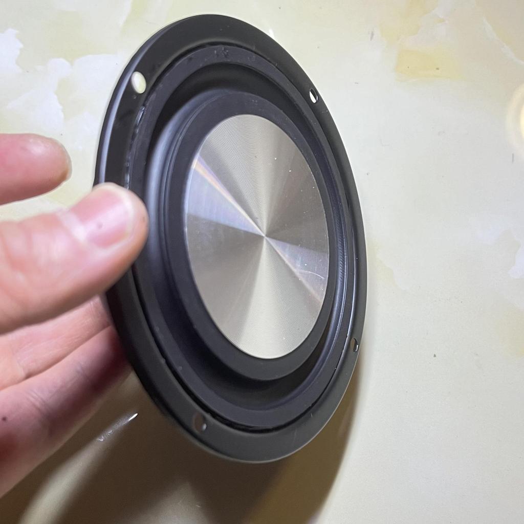 4" x 3" Inverted Edge Bass Diaphragm Radiator with 5" x 6" Bracket for Passive Vibration Cones - Audio Accessory