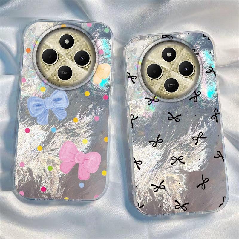 Cute Colorful Bow Heart Girls Women Phone Case For Xiaomi Poco X3pro X5 M6 X6 X3 NFC M5s M6 X7 Pro C75 C61 Bumper Fundas Cover