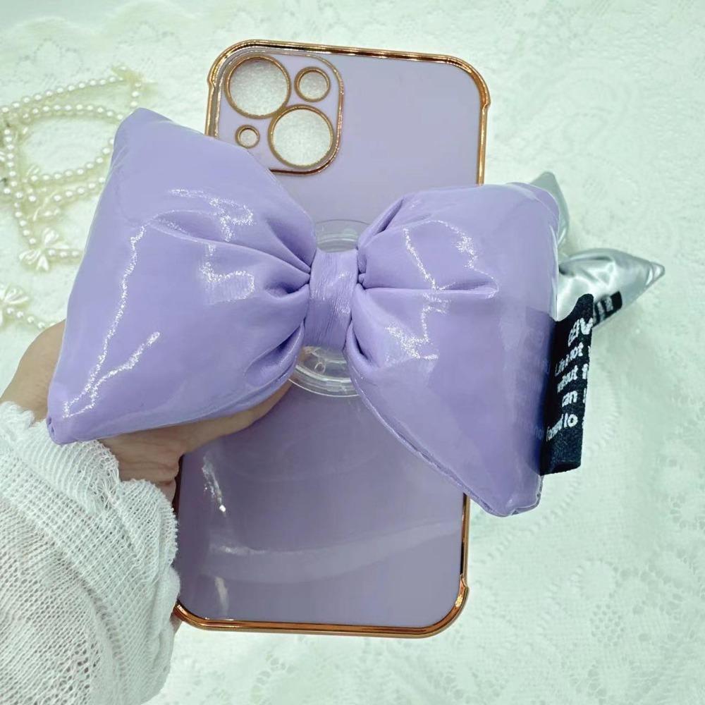 Korea Cute 3D Down Jacket Bowknot Bracket Phone Grip Tok Griptok Lovely Holder Ring For iPhone Samsung Accessories Phone Holder