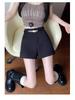 2025 New Korean Style Women's High Waist White Summer Shorts, Slimming Wide Leg Casual Pants
