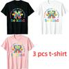 Fashion Be Kind Letters Print Kids T-Shirts Summer Fashion Street Outdoor Casual T-shirt Tops for Boy and Girl's Tees Top