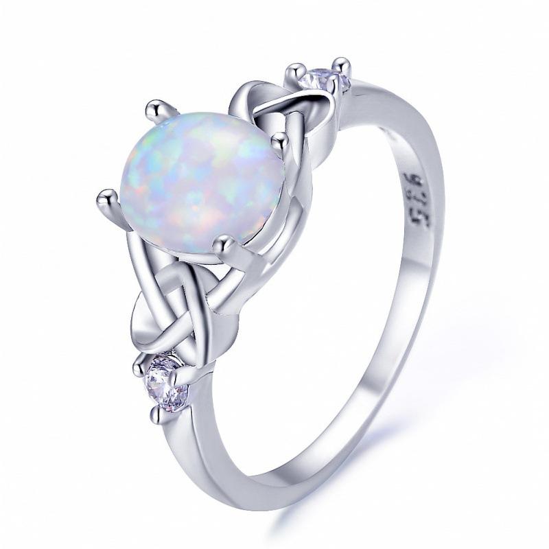 wih new goose egg white women s creative opal popular jewelry women s accessories ring no. 5