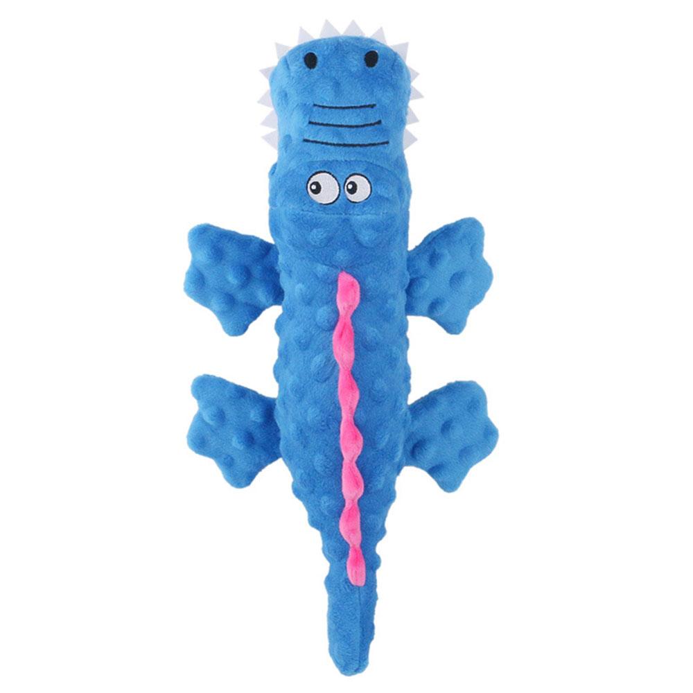 Cute Cartoon Crocodile Plush Dog Toy - Squeaky Bite-Resistant Chew Molar Toy for Puppies Small Medium Dogs,