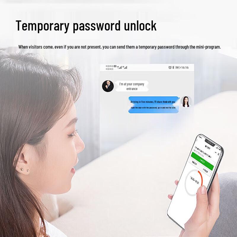 GEPAD A5S Smart Fingerprint Glass Door Lock