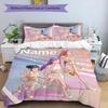 3pcs KPop Demon Hunters6 Cover Set - Personalized Name, HD Printed Bedding with 1 Cover and 2 Pillowcases - Perfect for Home Decor, Easy Care