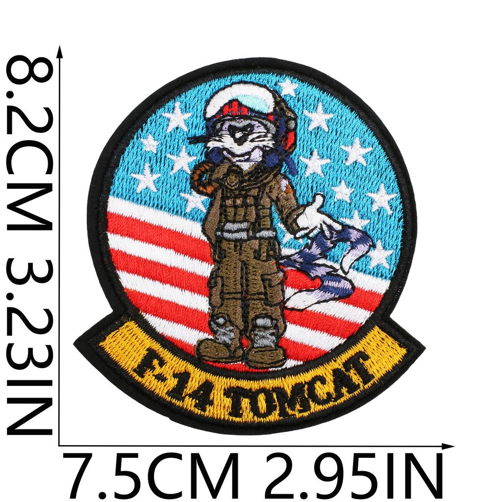 Pilot Embroidery Cloth Sticker Clothes Decorative Patch Sticker American Flag Embroidery Label Military Fan Morale Medal Embroidery Patch