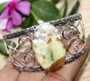 Huge Australian Green Opal 925 Silver Plated Bangle 6.5" Artist Made Jewelry t6C12