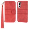 For Samsung Galaxy S25+ Case Wallet Skin-Touch Leather Imprinted Phone Cover