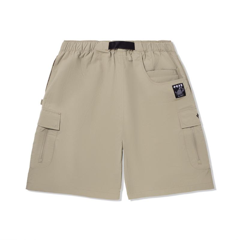Li Ning Phil Hackett Artist Limited Edition Loose Comfortable Versatile Simple Casual Shorts Men Shorts Velvet-Mouse-Brown AKSV131-2
