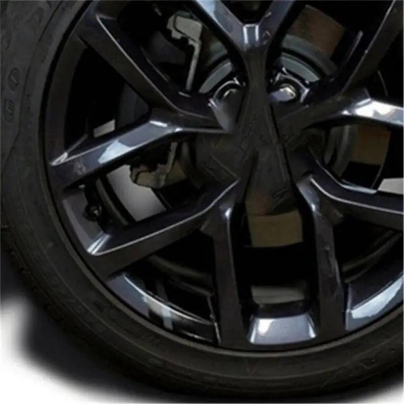 Car Stickers 6pcs Reflective Car Wheel Rim Vinyl Precision Cut Decal Sticker Pressure Activated Adhesive Auto Red Accessories