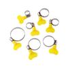 10 Pcs Adjustable Homebrew Pipe Clamp Fit Outer Diameter 8~38mm Tube Plastic Handle Stainless Steel Butterfly Hose Clamp