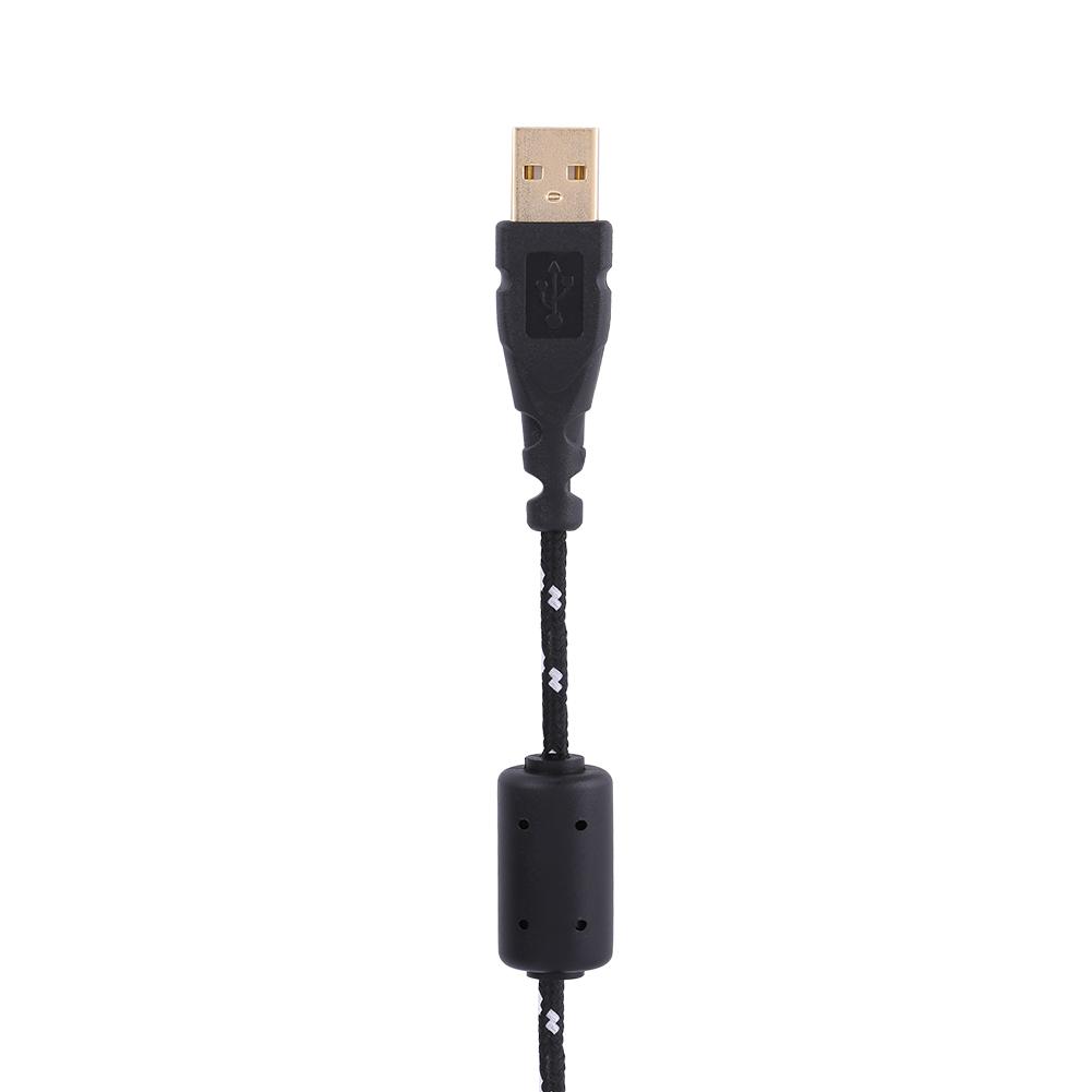 Universal Mouse Cable Braided Line Wire Replacement for Microsoft or Logitech Line 1 Black Whit