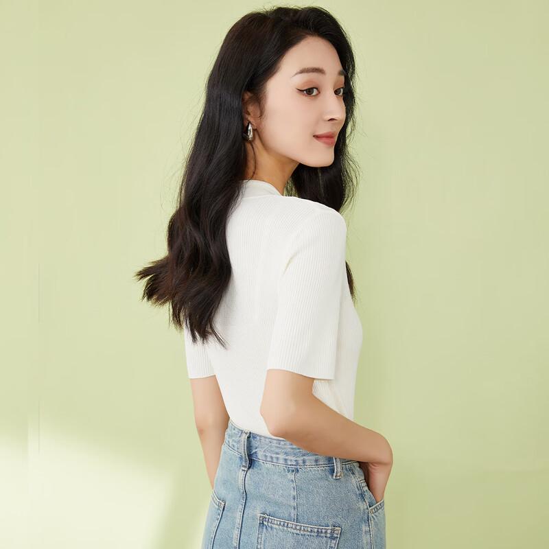 Women's New Chinese Style Short-Sleeved Knit Top