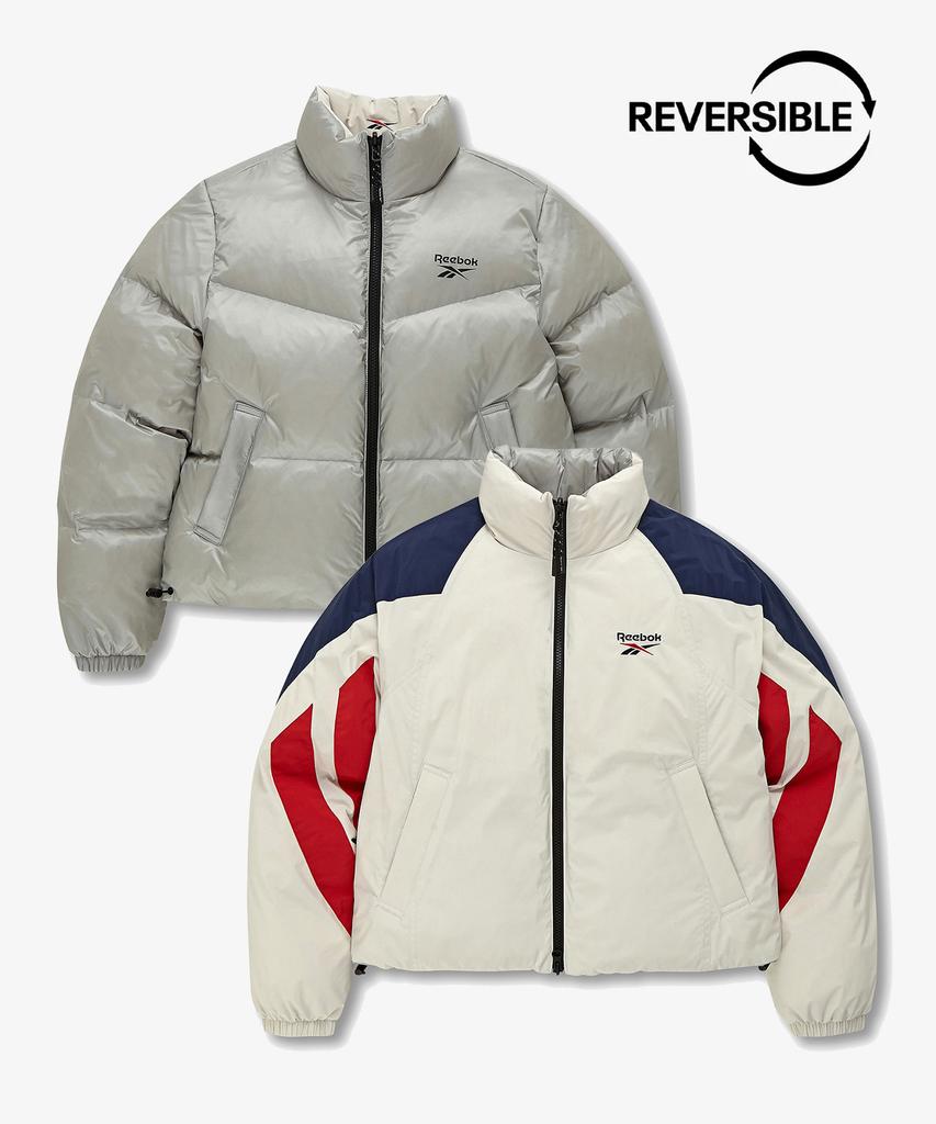 Reebok Vector Reversible Crop Down Jacket (W) - Beige