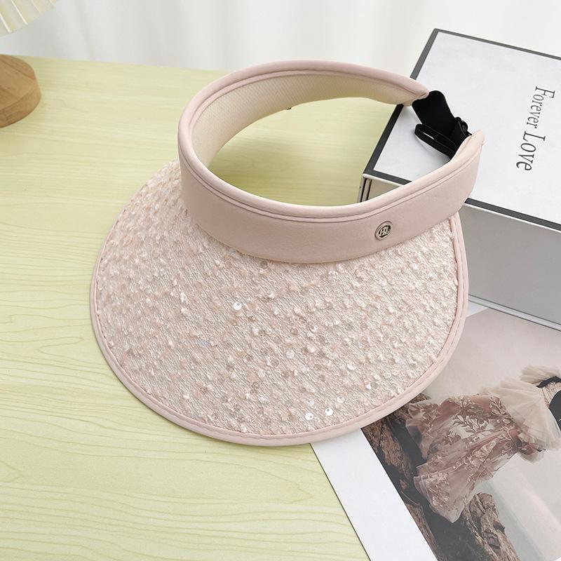 Sequined sunshade empty top hat Children's summer outdoor travel sunscreen empty top hat Small and versatile sun hat