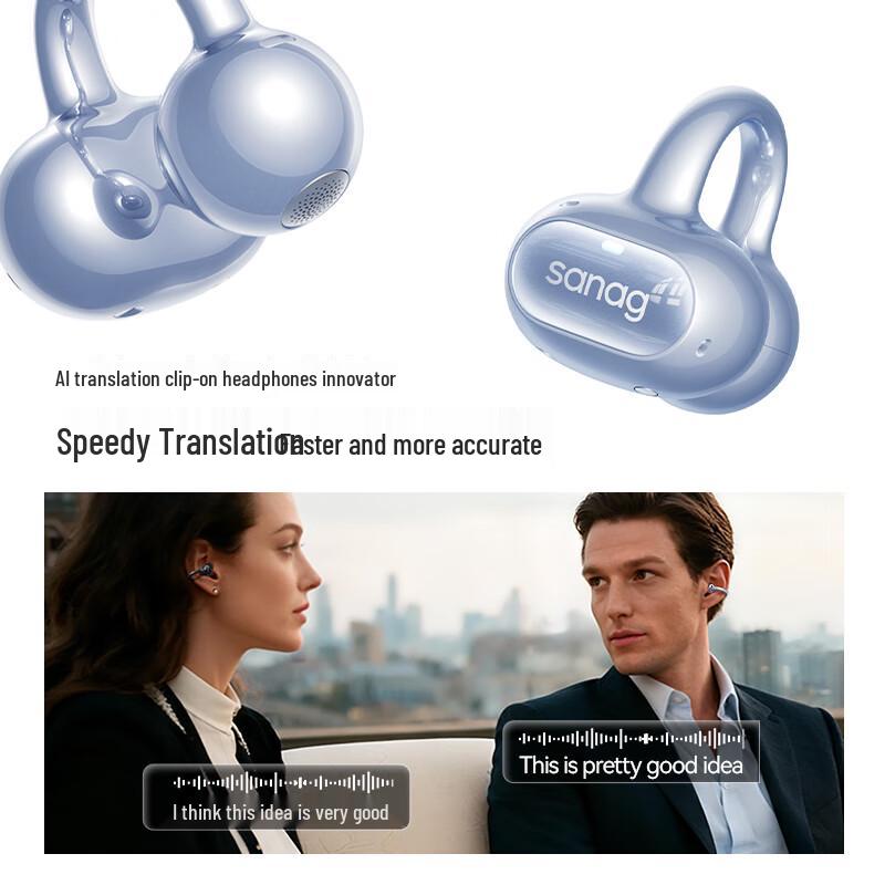 SANAG S8S Ultra Ear-Clip AI Sport Earbuds