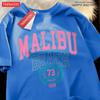 Malibu Beach Simple Letter Printing Print Men Women Top Fashion T Shirt Cotton Loose T-Shirt Casual O-Neck Clothes Oversize Top