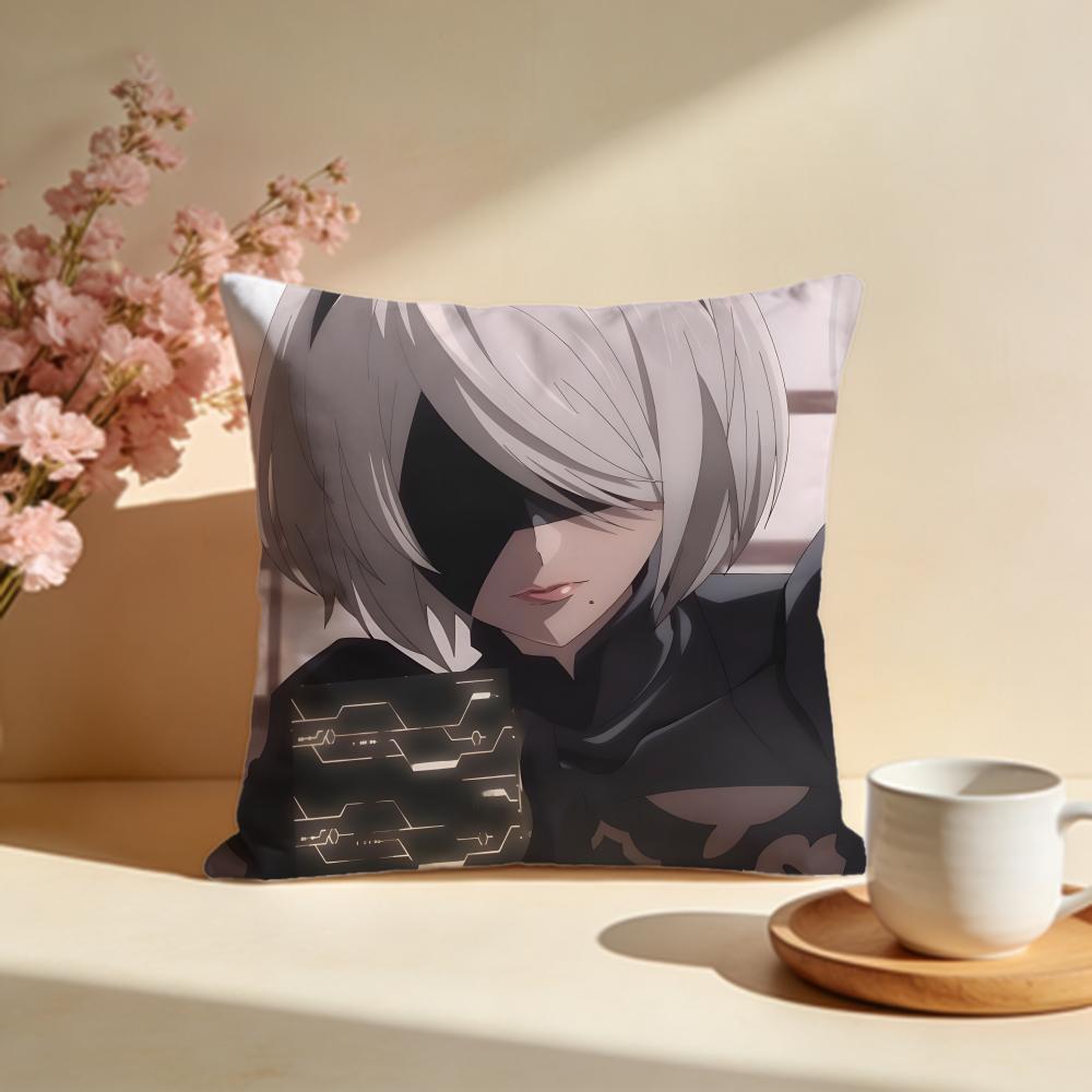 

Fashion NNieRAutomataing Cushion Cover Stylish Washable Pillow Cover Ideal for Couch Bedroom Car Decoration 30X30cm