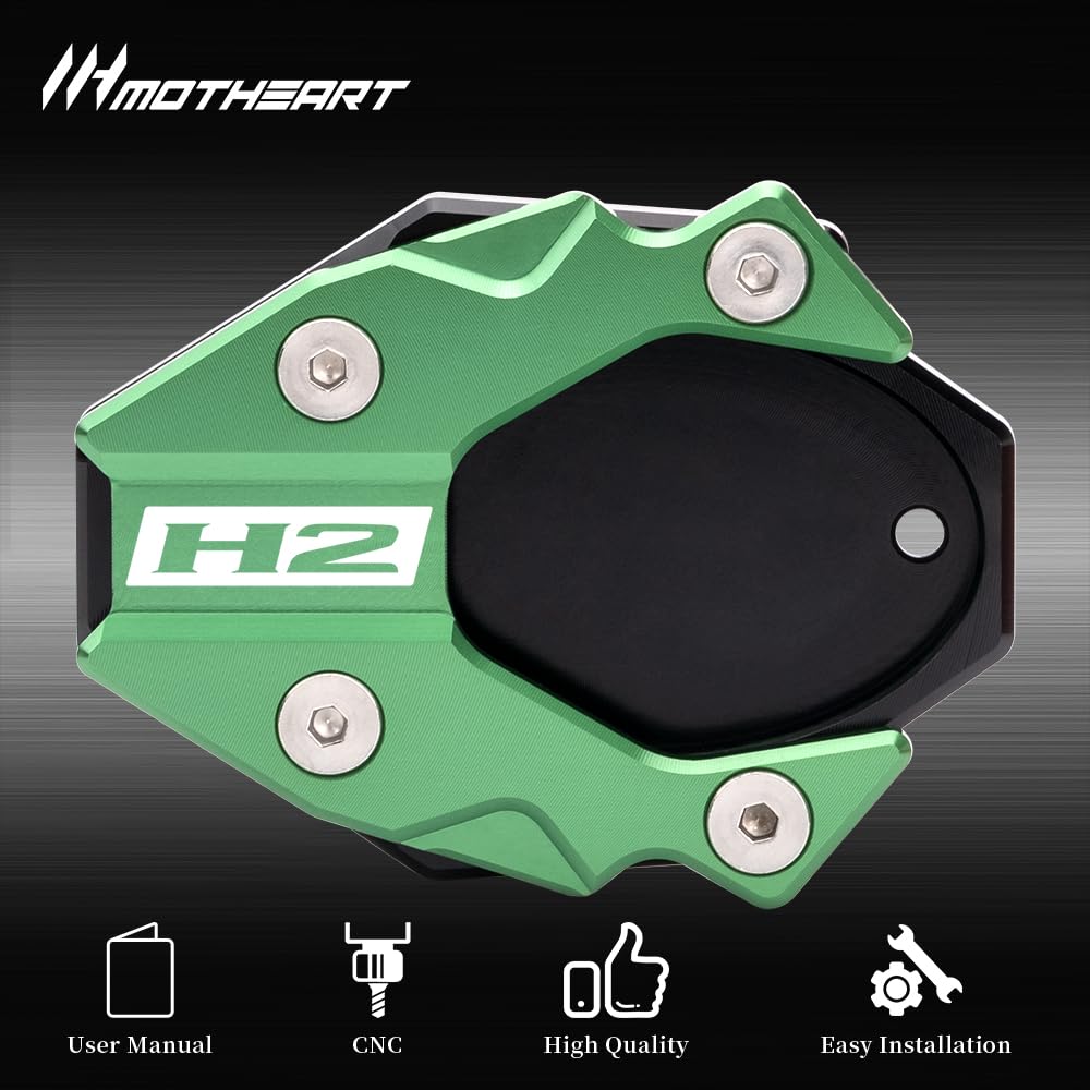 MotHeart Seitenständerplatte Passend für Z H2 2020-2024 Z H2 SE 2021-2024 Motorradteile