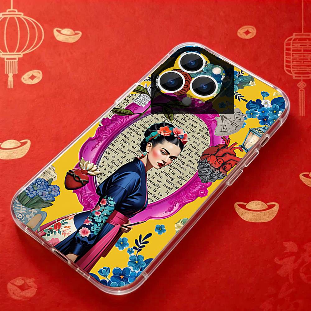 Θήκη Τηλεφώνου Art F-Fridas K-Kahlo COOL Για iPhone 17,16,15,14,13,12,11 Pro,Max,Plus,X,XS,XR,SE4,E Mini Διαφανές Μαλακό Κάλυμμα