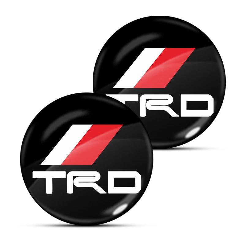 2/4/6Pcs Car Door Lock Keyhole Sticker Emblem Car Protective Sticker For Toyota TRD Racing Supra Corolla Parts Sport Yaris Grmn